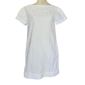 Kate Spade New York Havana White Eyelet Cotton Shift Dress - Size 2